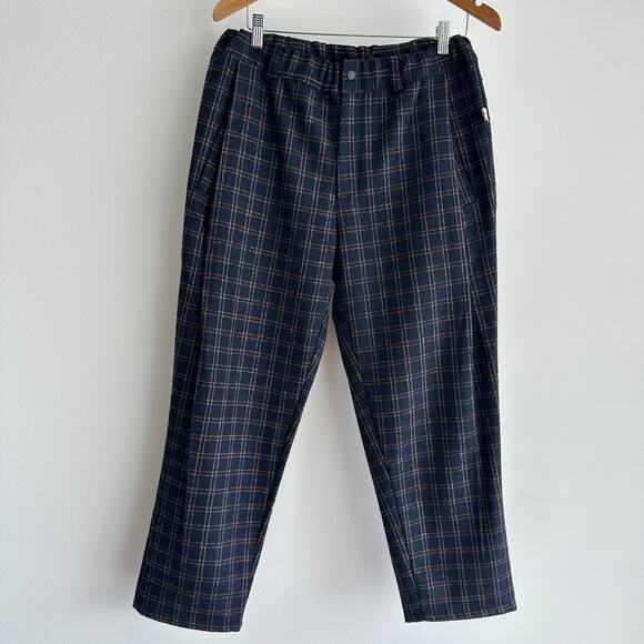 Hermanos Koumori Pants Small Check Wool Blend Preppy Grandpa Streetwear Retro - Picture 1 of 10